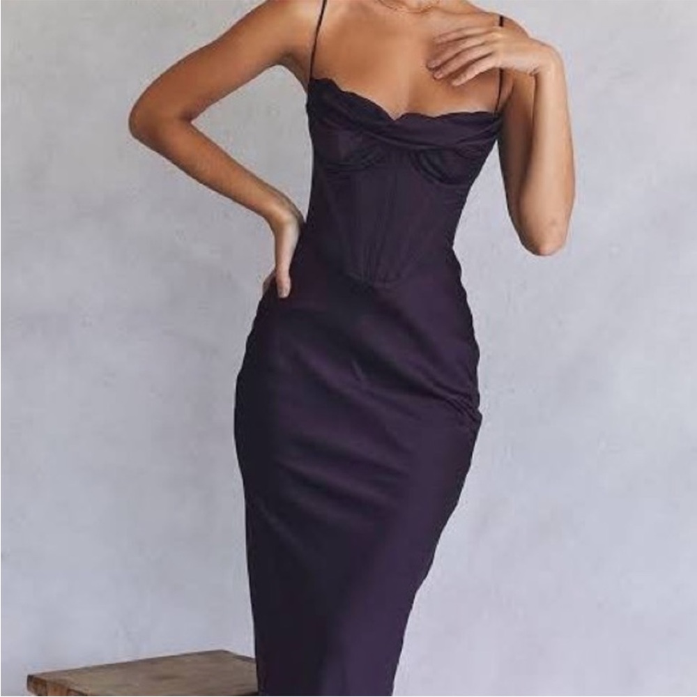 HOUSE OF CB Night Shade Charmaine Corset Dress S